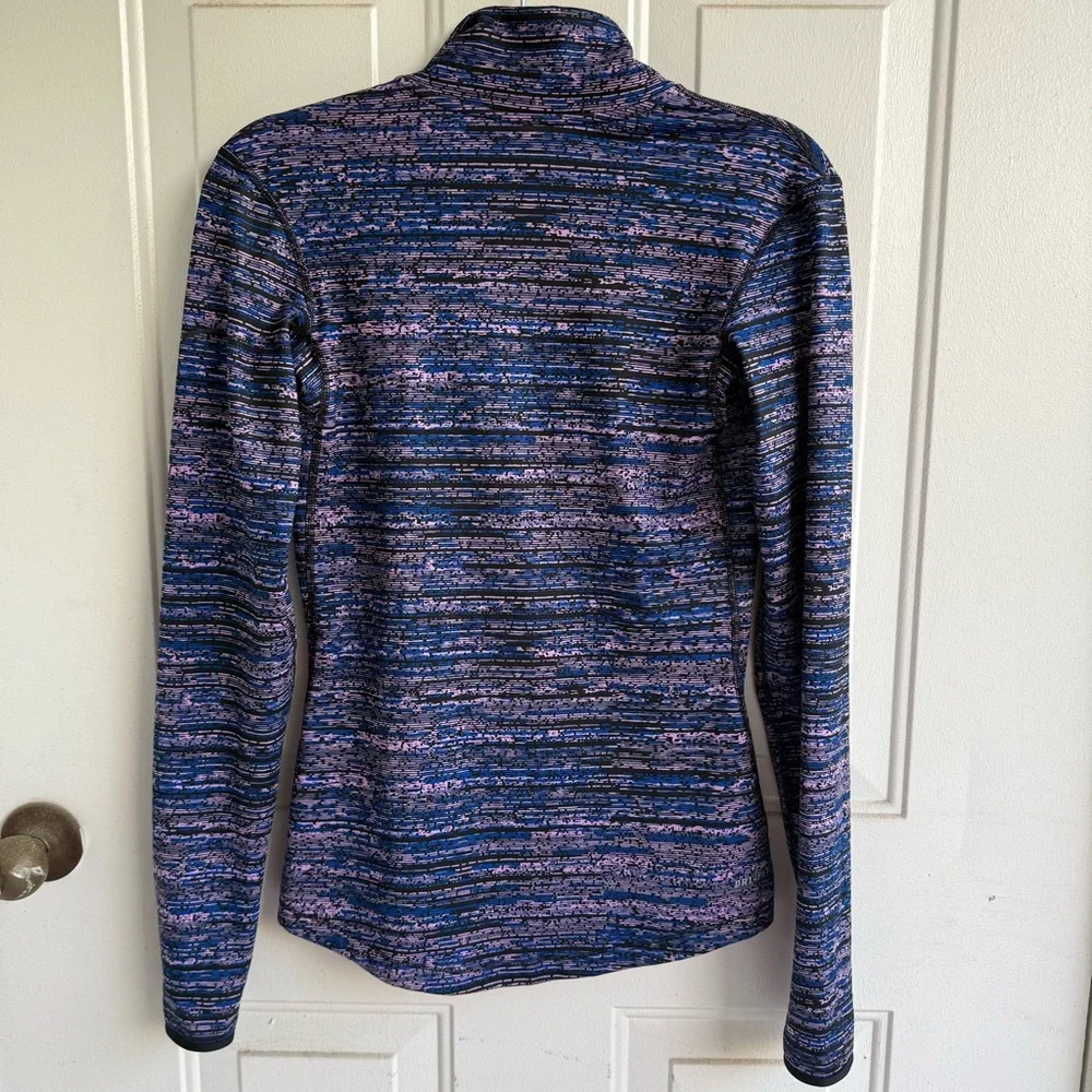 Nike Women`s Pro Warm Half Zip‎ Running Pull Over Purple Sz S